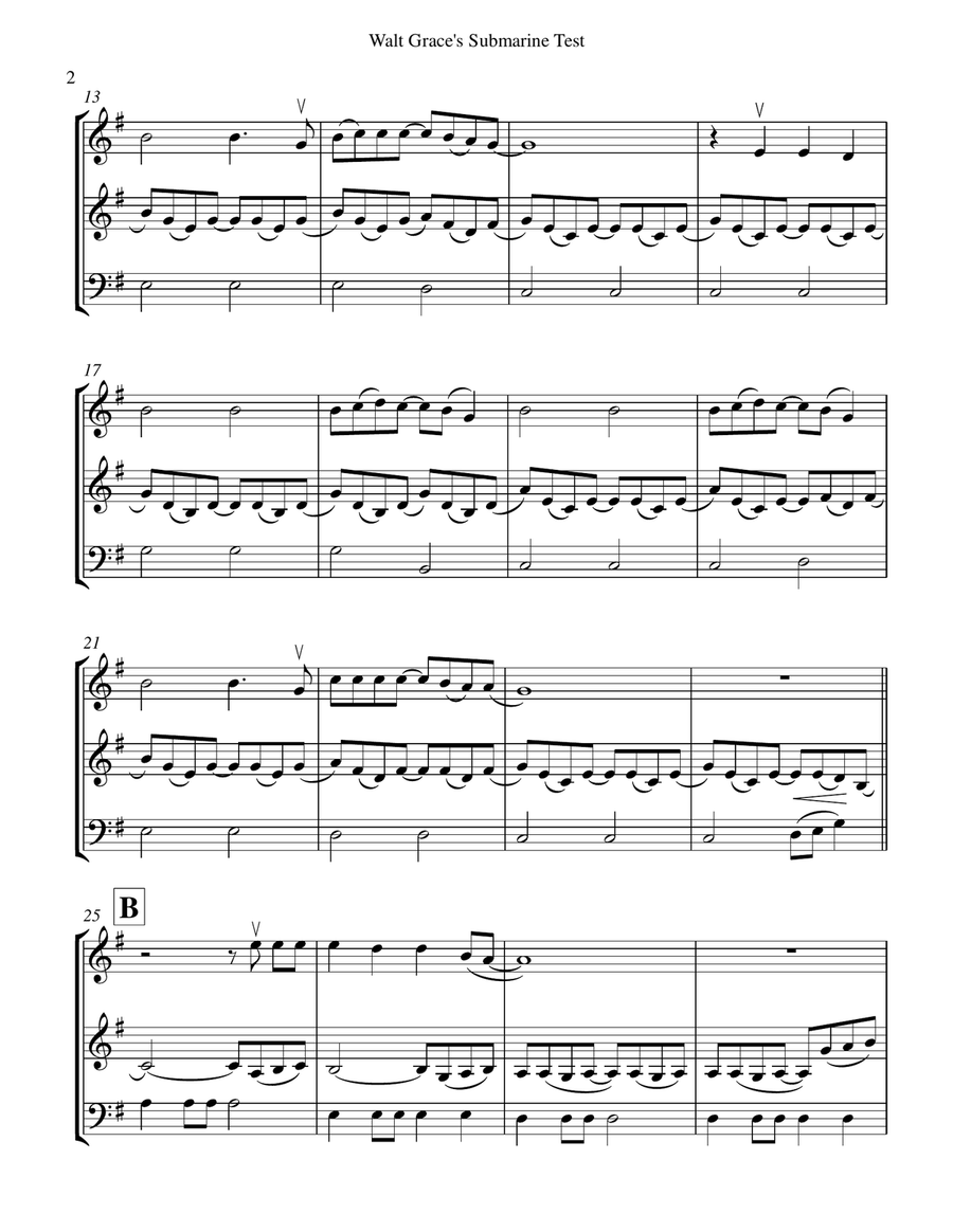 Walt Grace's Submarine Test January 1967 String Trio scores gallery preview page 3