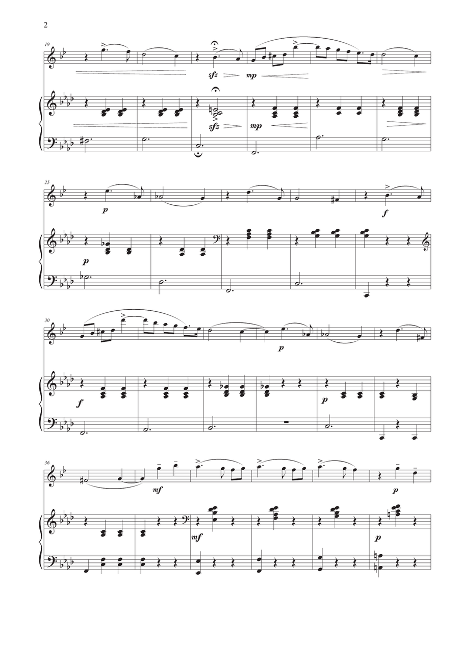 Valse Sentimentale for Clarinet and Piano Clarinet Solo scores gallery preview page 2