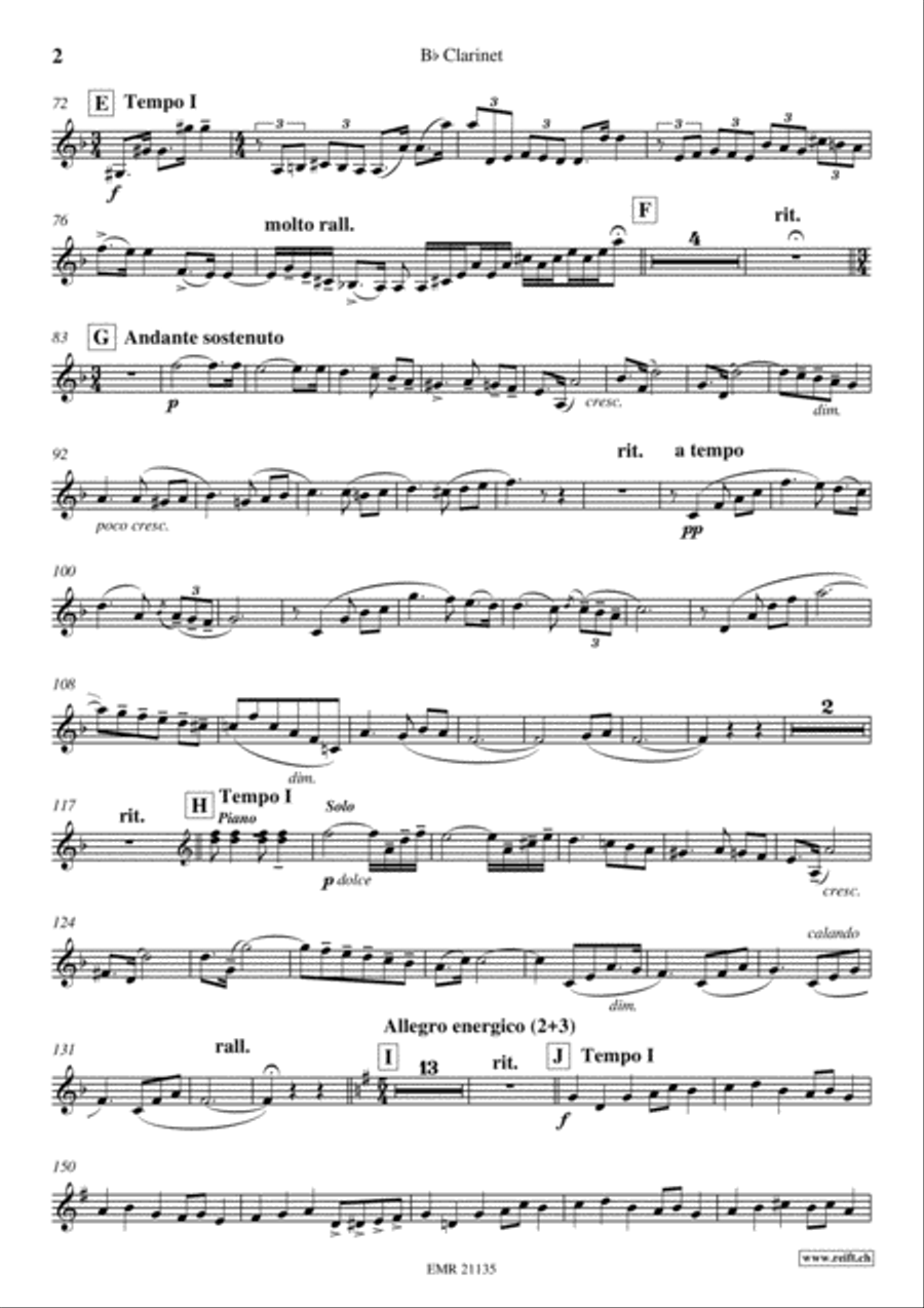 Concerto No. 1 Clarinet Solo scores gallery preview page 3
