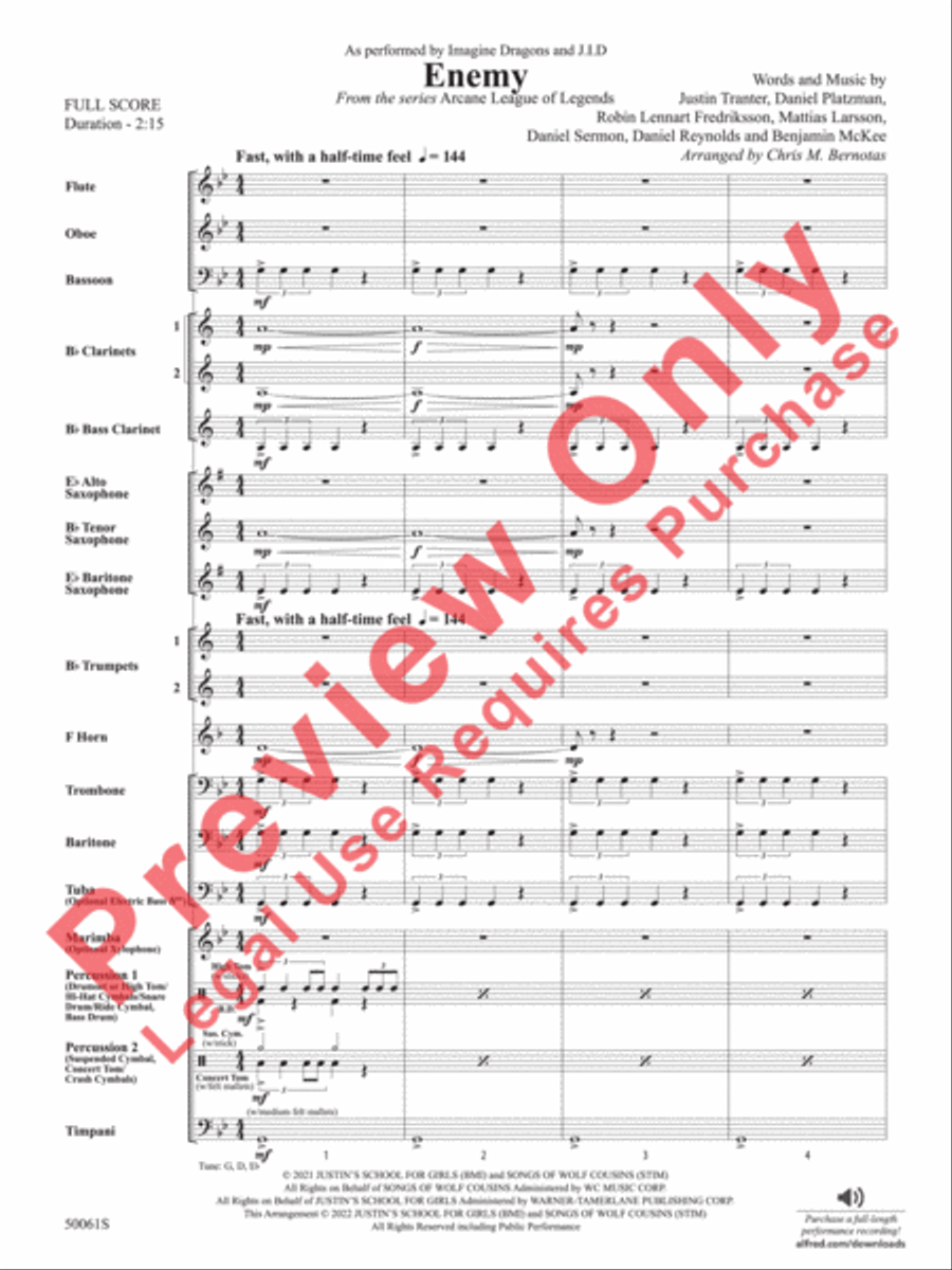 Enemy Concert Band scores gallery preview page 4