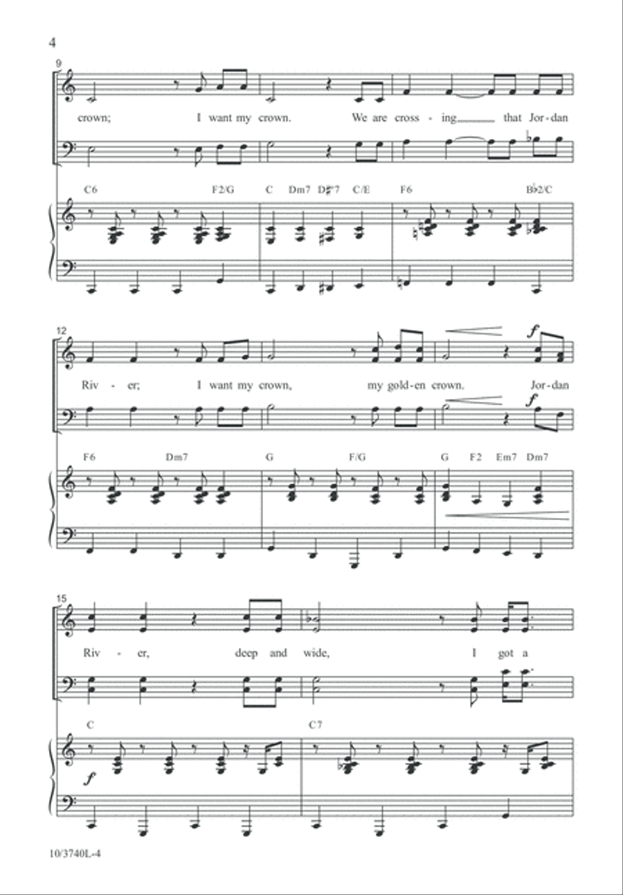 We Are Crossing Jordan River 4-Part scores gallery preview page 4