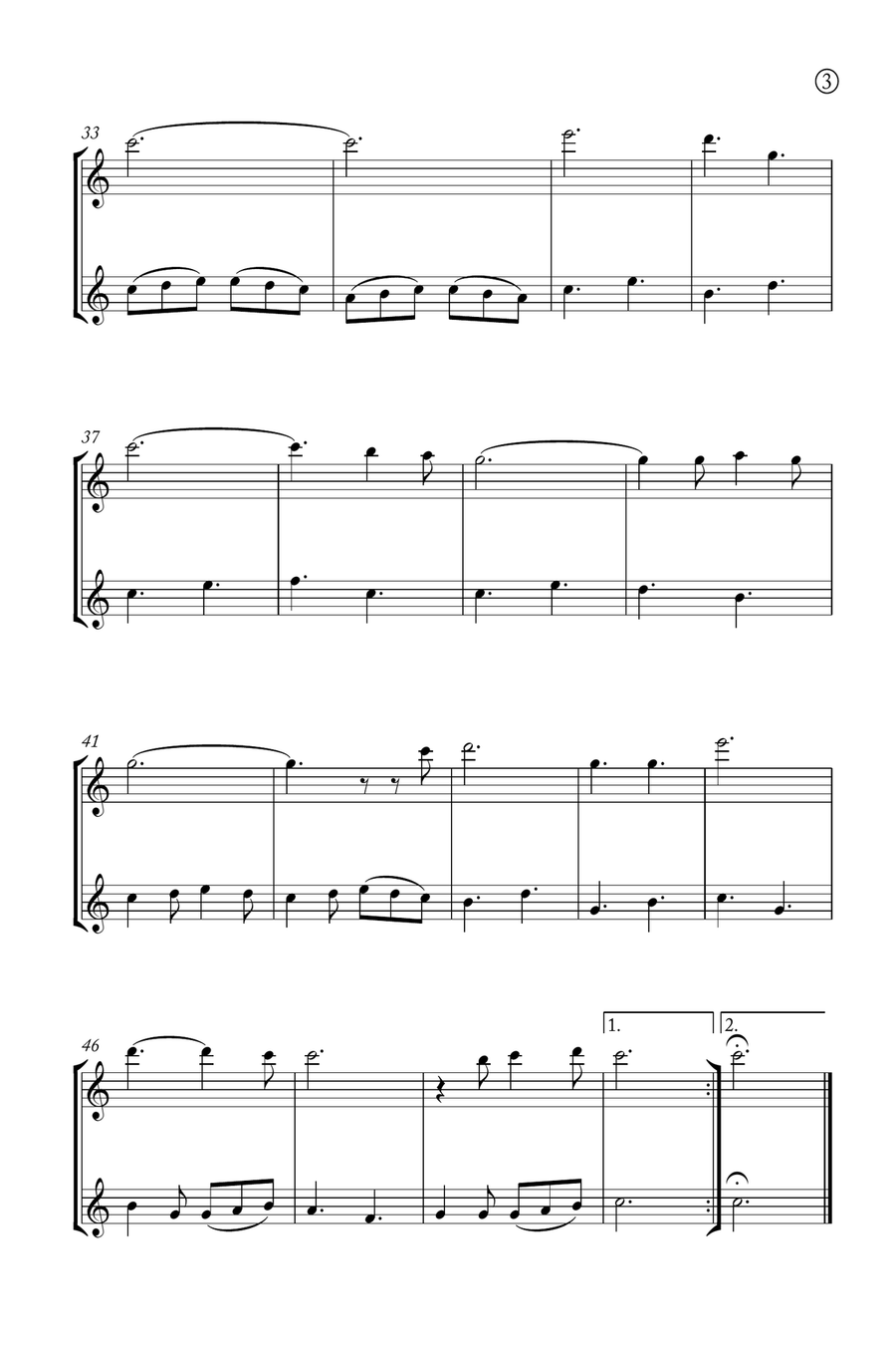 Oh Holy night Woodwind Duet scores gallery preview page 3