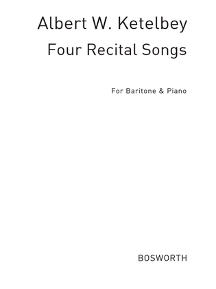 Book cover for Four Recital Songs For Baritone Voice