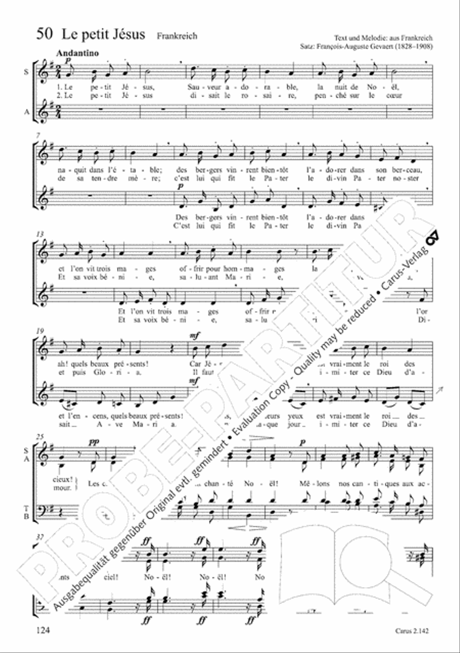 Christmas Carols of the World. Choral collection 4-Part scores gallery preview page 105