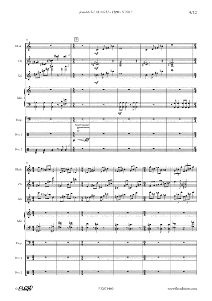 H2O Percussion Ensemble scores gallery preview page 5