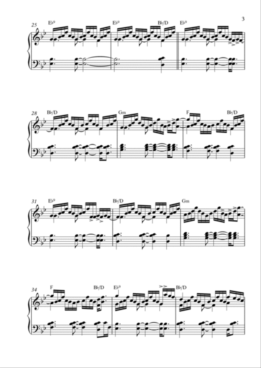 O (fly On) Piano Solo scores gallery preview page 3