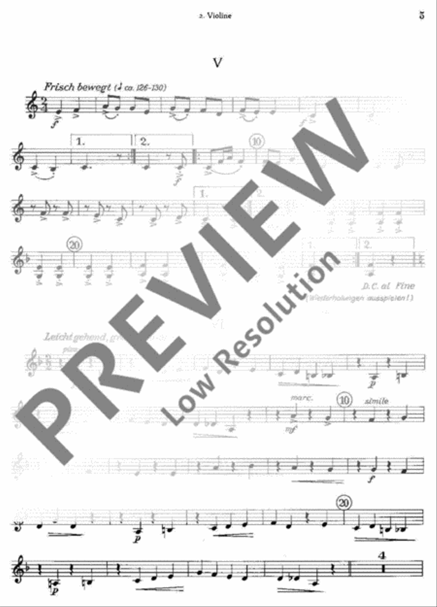 Tanzlieder-Kantate Violin scores gallery preview page 5
