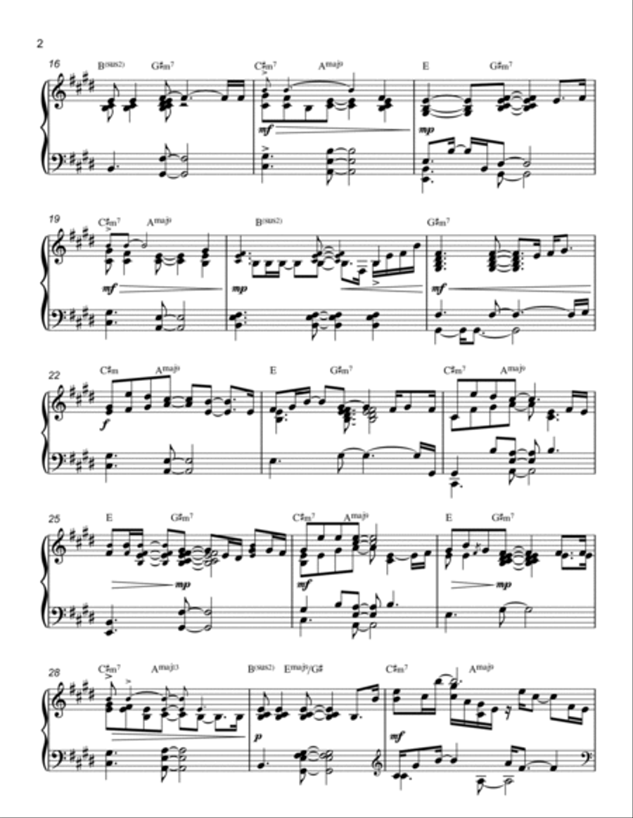 Everglow Piano Solo scores gallery preview page 2