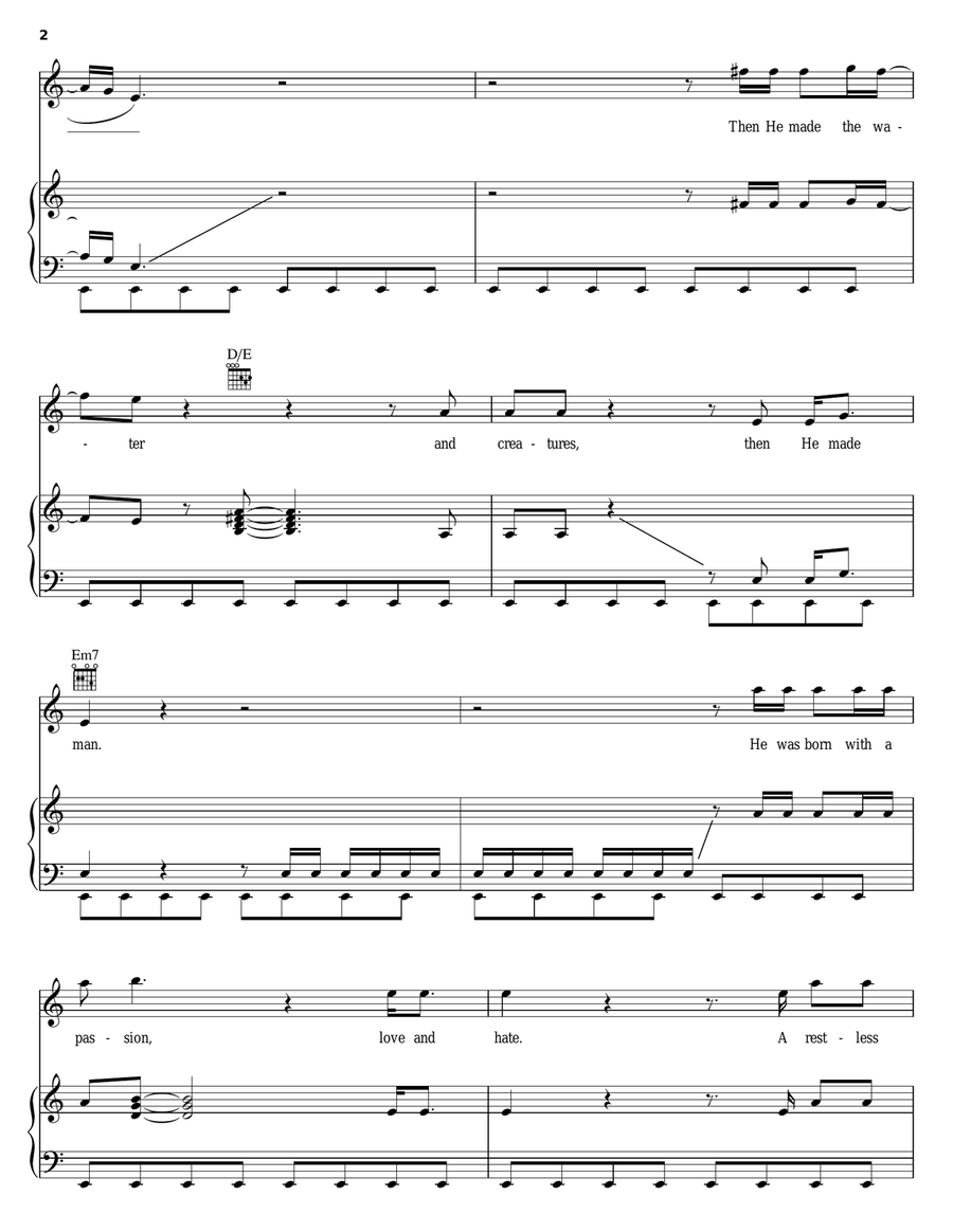 Women Piano, Vocal, Guitar scores gallery preview page 2