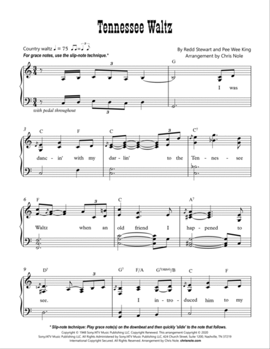 Tennessee Waltz Piano Method scores gallery preview page 2