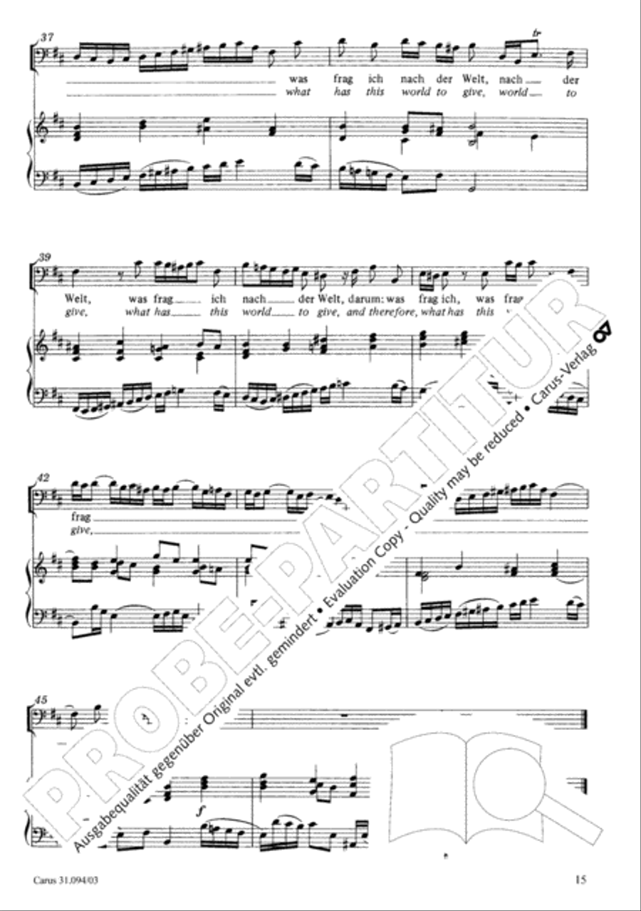What has this world to give (Was frag ich nach der Welt) 4-Part scores gallery preview page 16