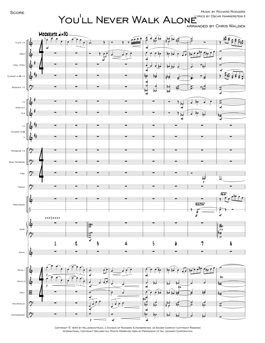 You'll Never Walk Alone Full Orchestra scores gallery preview page 1