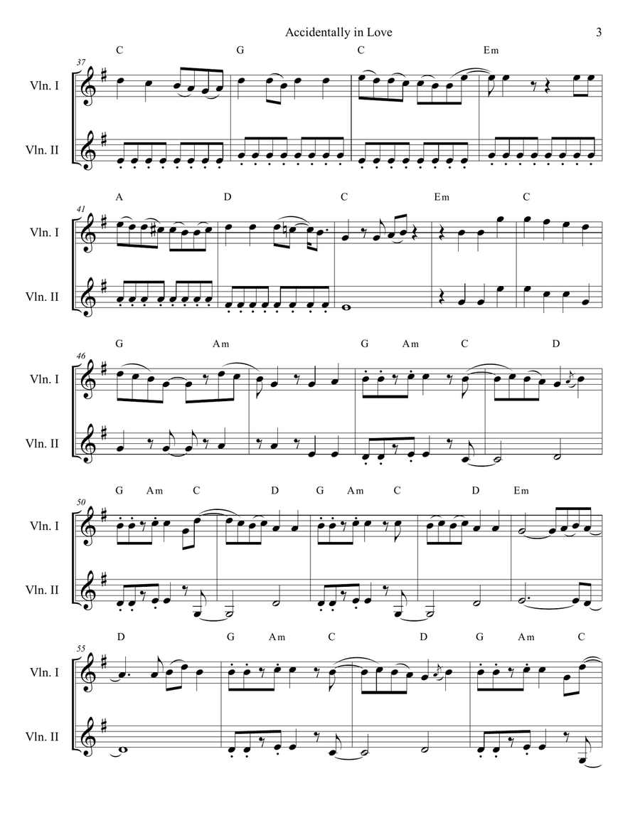 Accidentally In Love Accidentally In Love String Duet scores gallery preview page 3