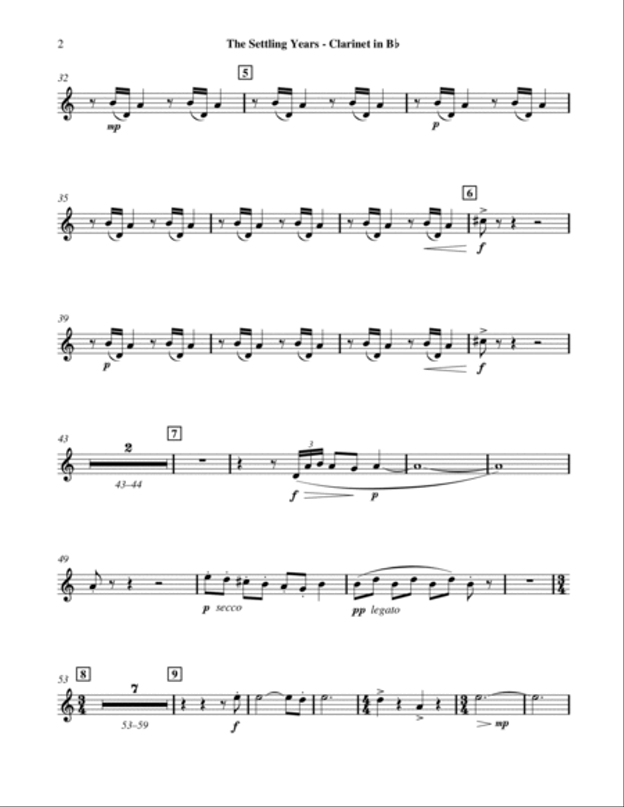 The Settling Years: 1. Comin' to Town Choir scores gallery preview page 6
