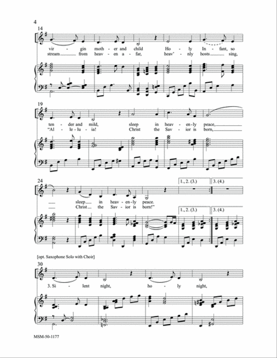 Silent Night Silent Night 4-Part scores gallery preview page 4