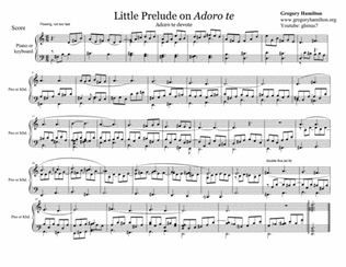 Book cover for Little Prelude on Adoro te
