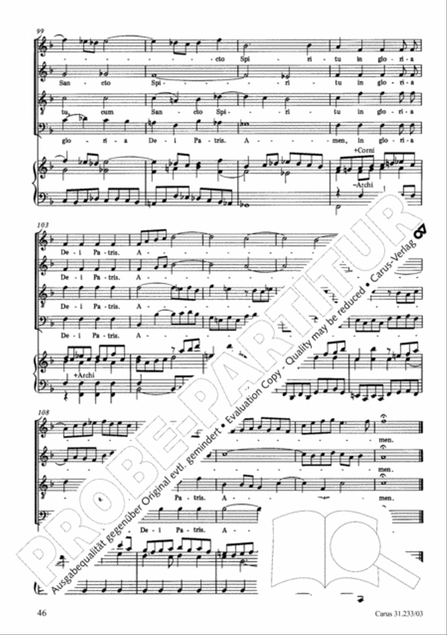 Mass in F major 4-Part scores gallery preview page 50