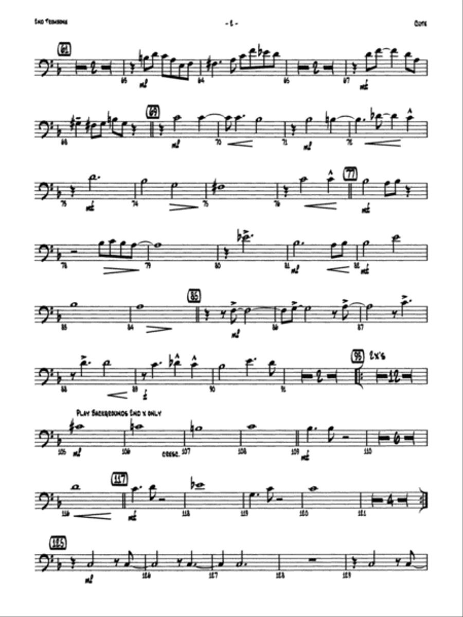 Cute: 2nd Trombone Jazz Ensemble scores gallery preview page 2