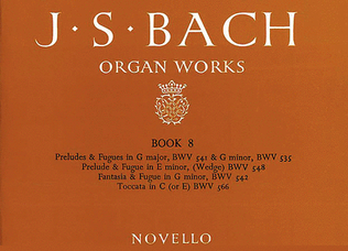 Book cover for J.S. Bach: Organ Works Book 8