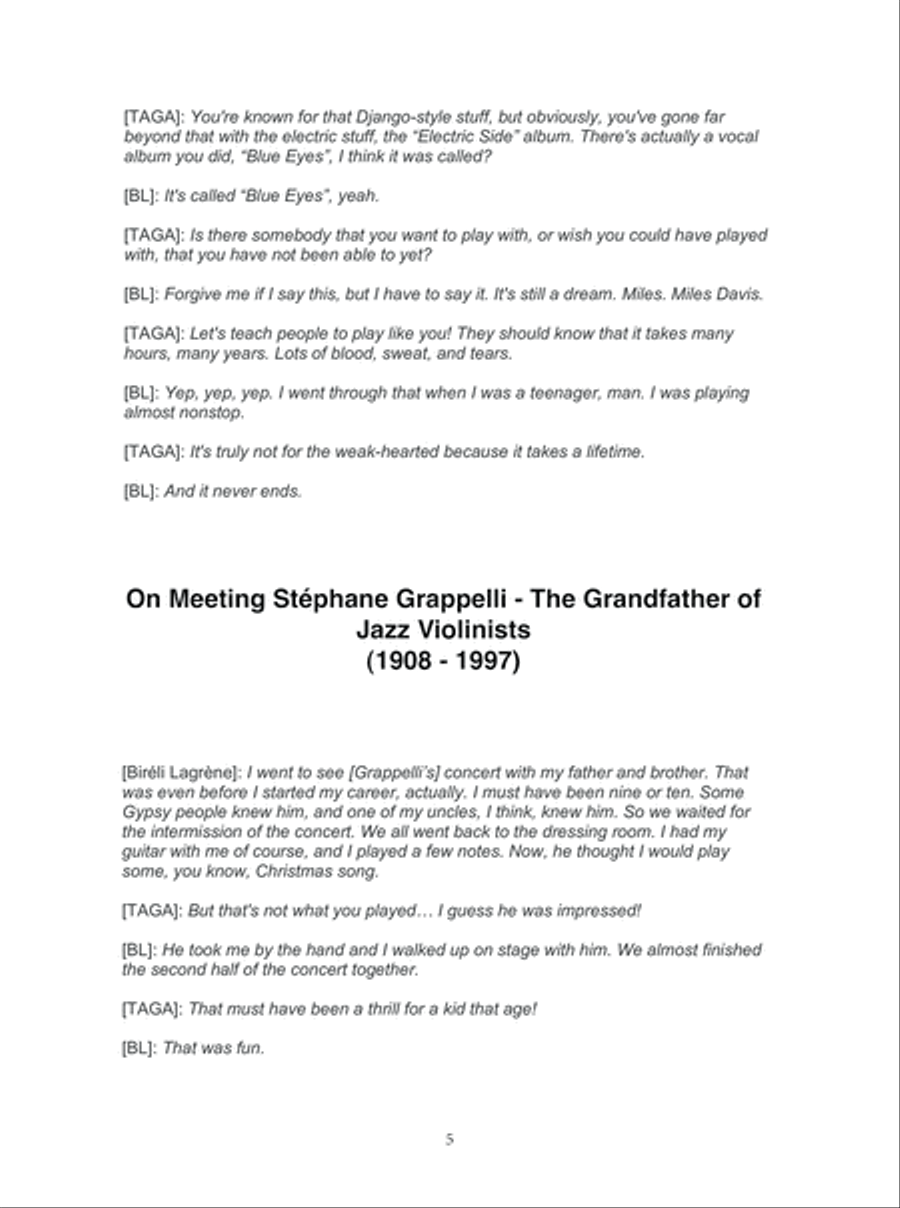 Bireli Lagrene: Gypsy Jazz Guitar Artistry Electric Guitar scores gallery preview page 6