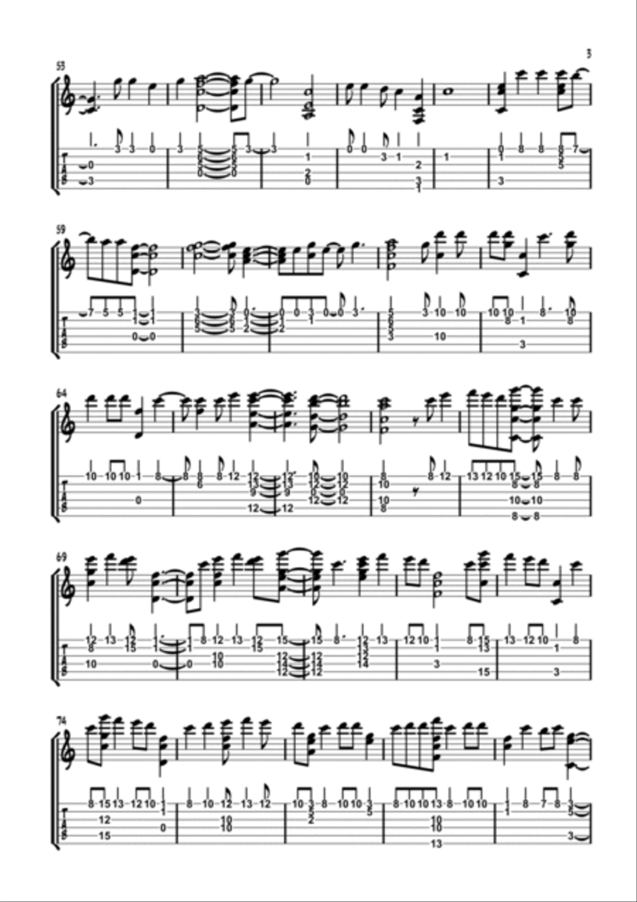 Run To The Father Guitar Tablature scores gallery preview page 3