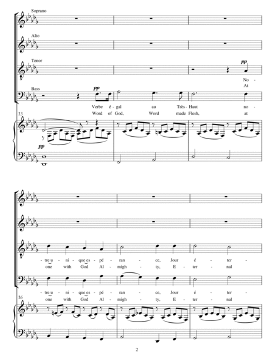 Cantique De Jean Racine Cantique De Jean Racine 4-Part scores gallery preview page 2