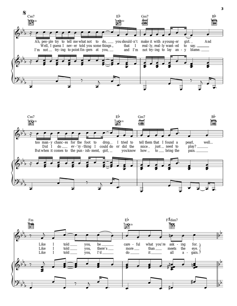 Even You Brutus? Piano, Vocal, Guitar scores gallery preview page 3