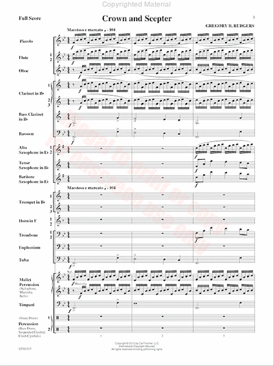 Crown and Scepter Concert Band scores gallery preview page 4