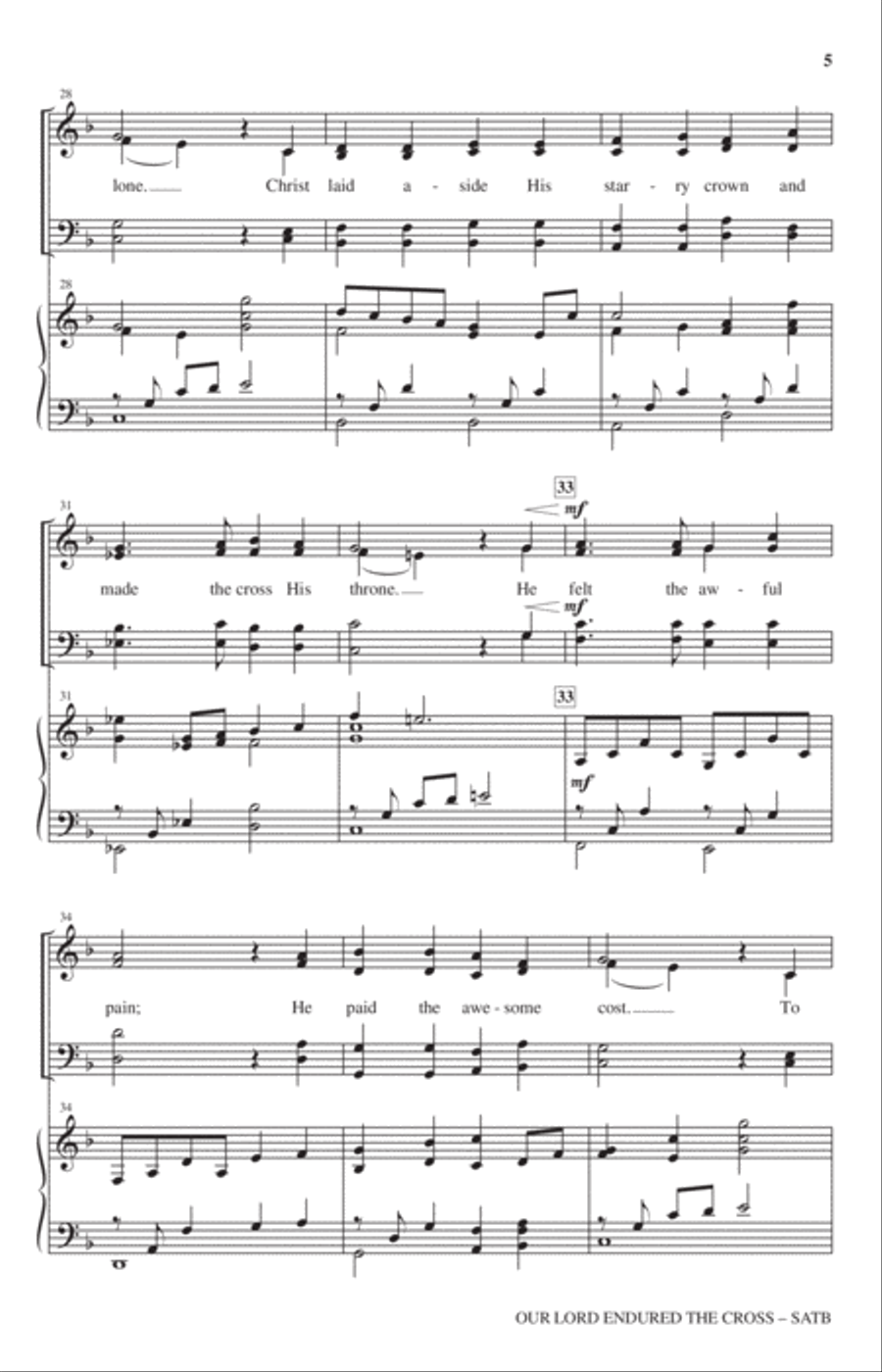 Our Lord Endured The Cross 4-Part scores gallery preview page 4