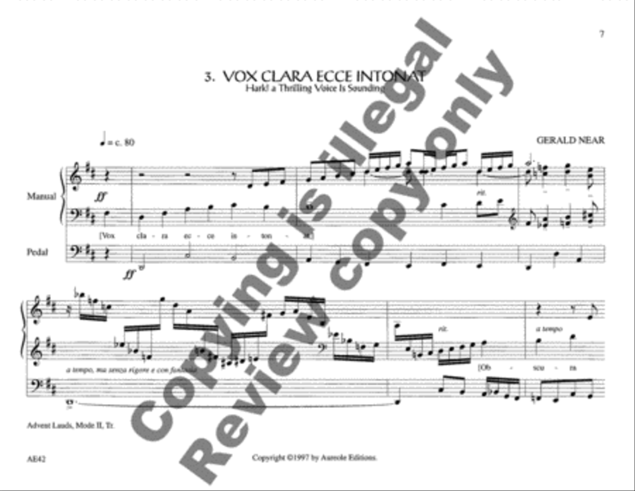 Chantworks, Set I Advent, Christmas, Epiphany Organ scores gallery preview page 6