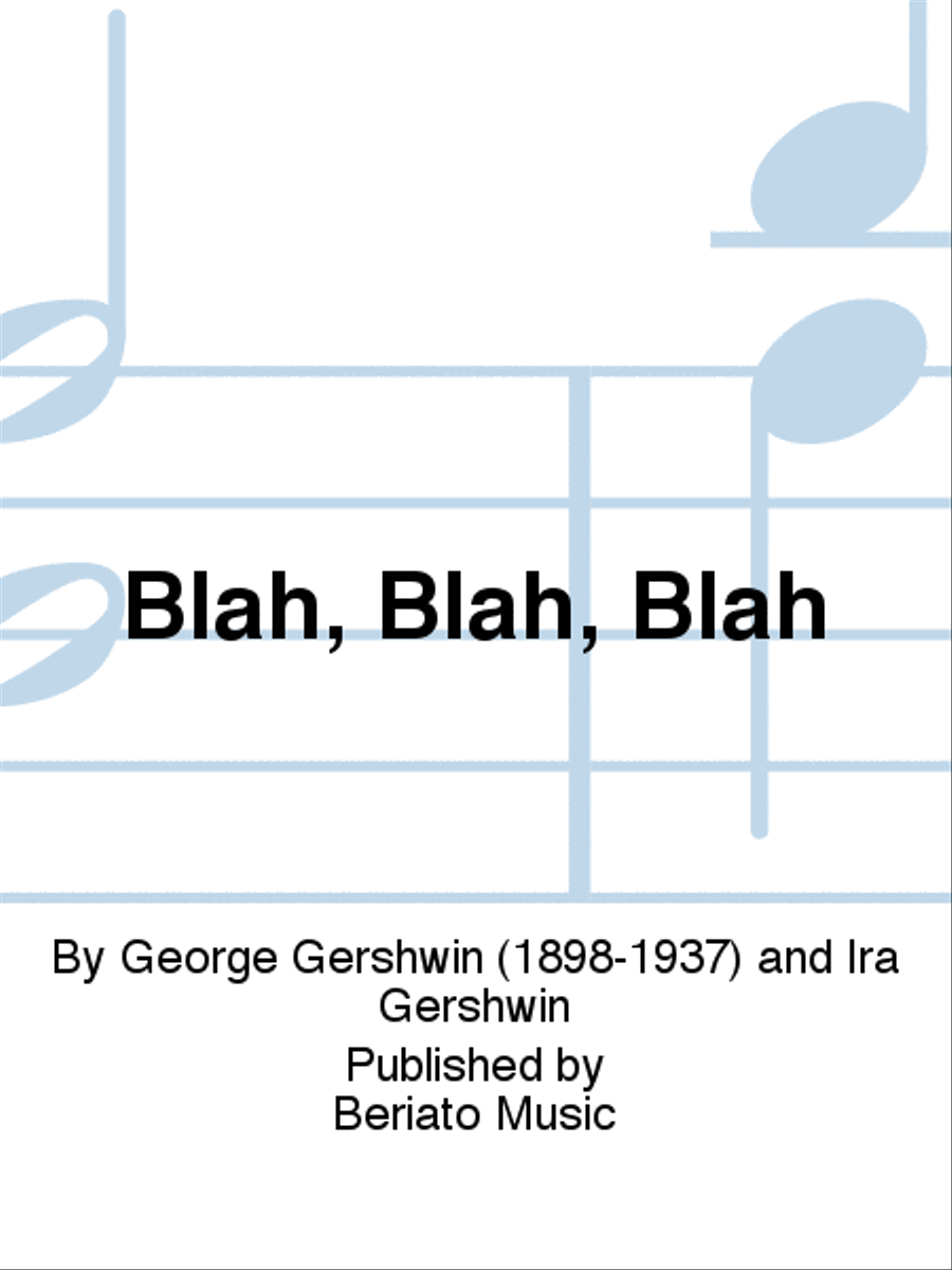 Blah, Blah, Blah Piano, Vocal, Guitar scores gallery preview page 1