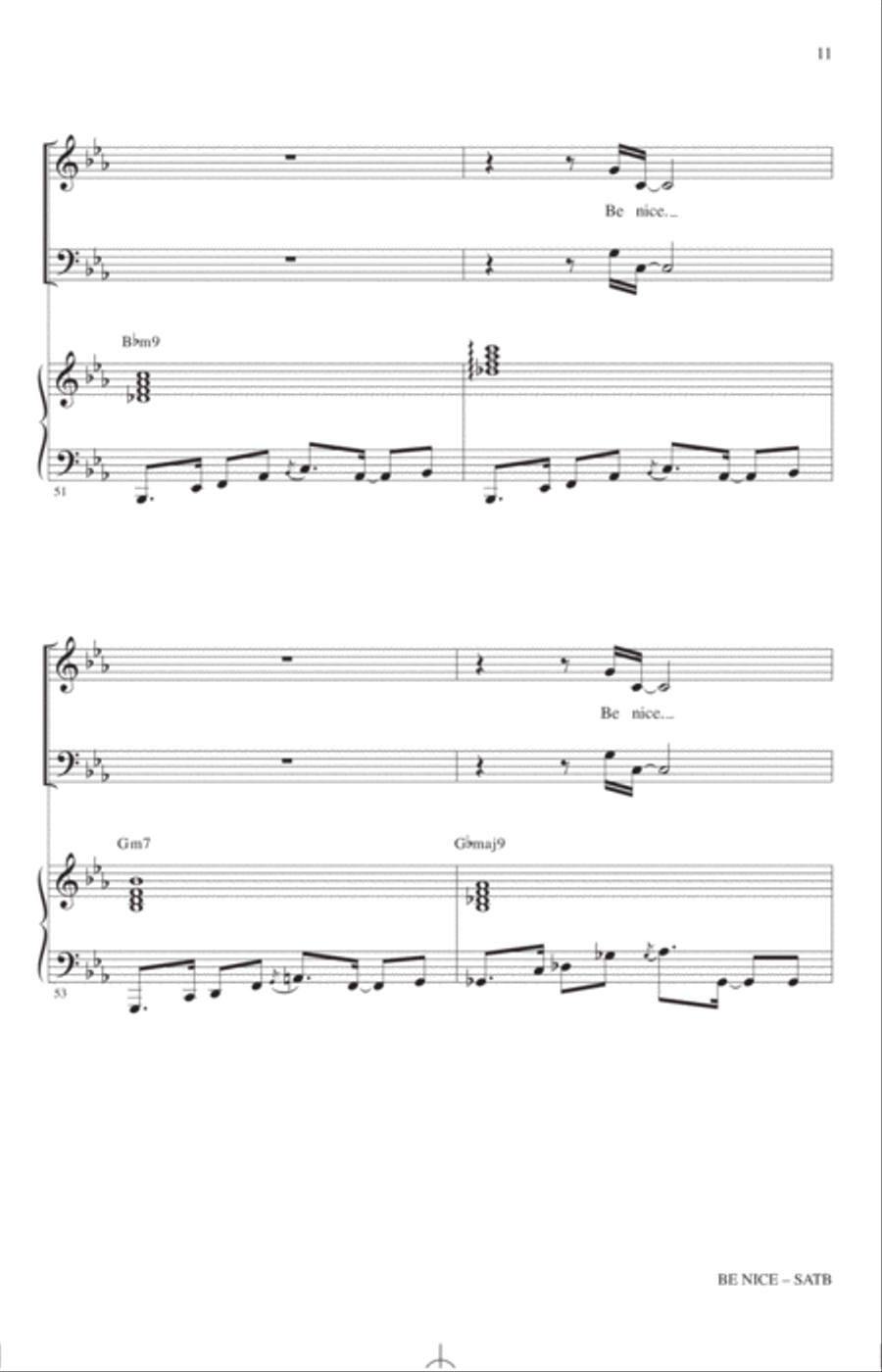 Be Nice (feat. Snoop Dogg) (arr. Alan Billingsley) 4-Part scores gallery preview page 10