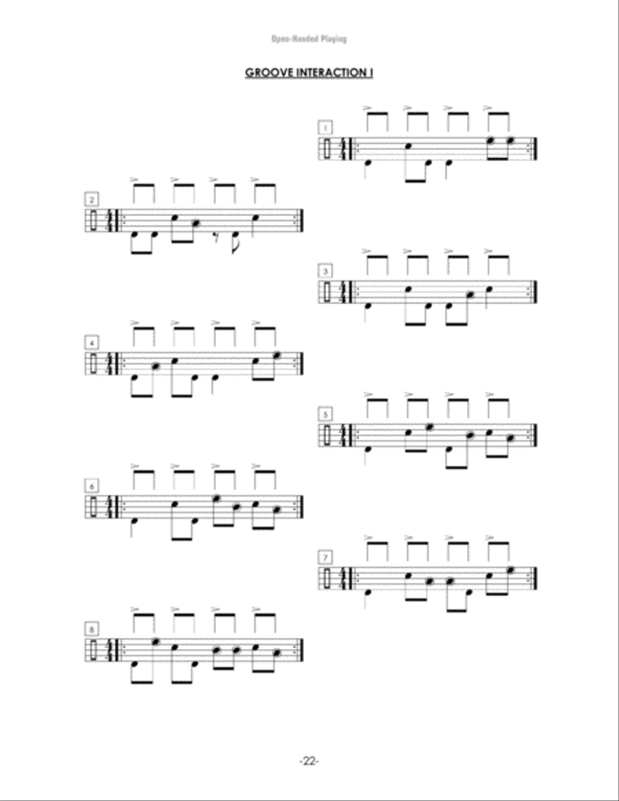 Open-Handed Playing, Volume 1 Drum Set scores gallery preview page 17