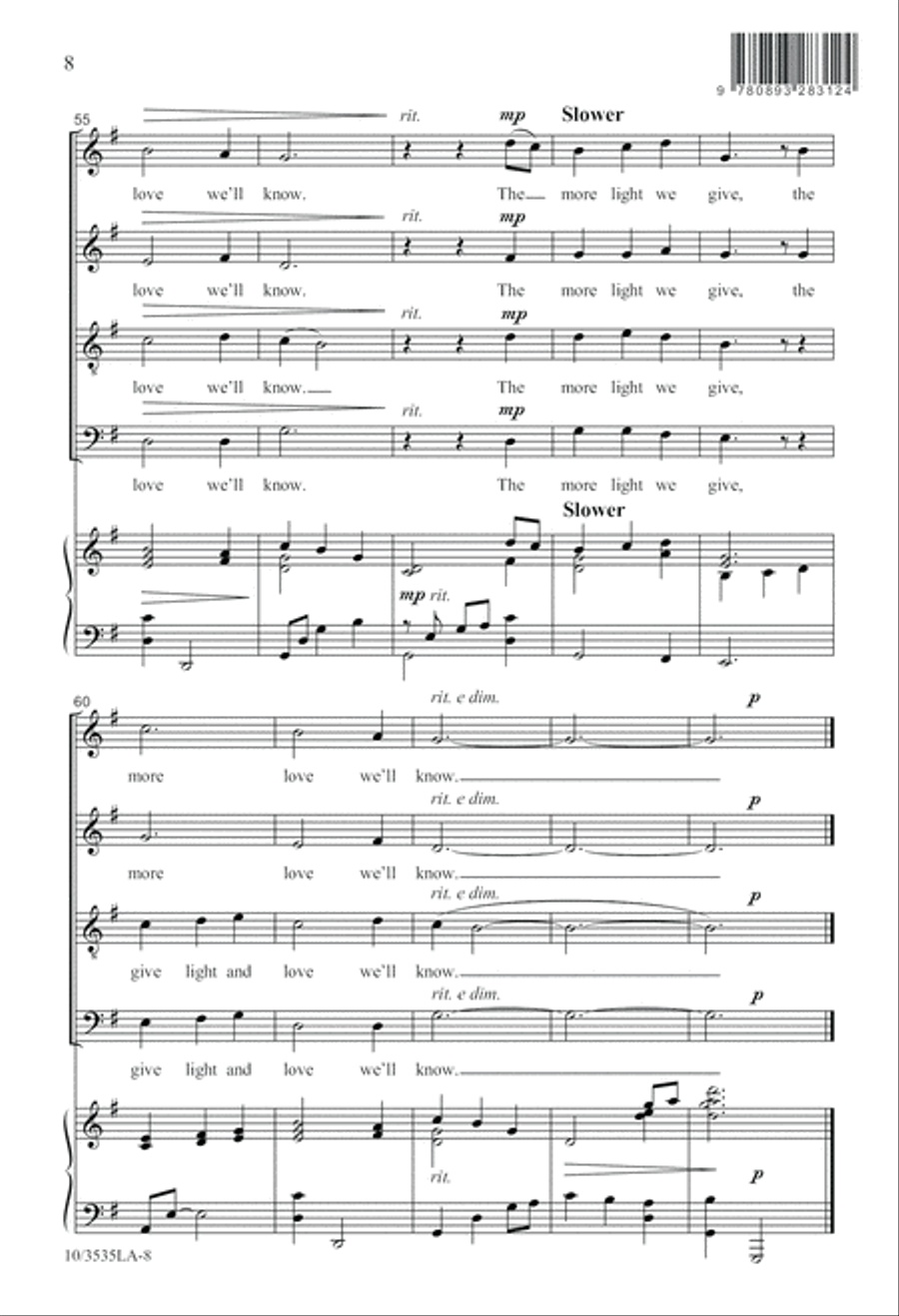 Be A Candle of Hope 4-Part scores gallery preview page 9