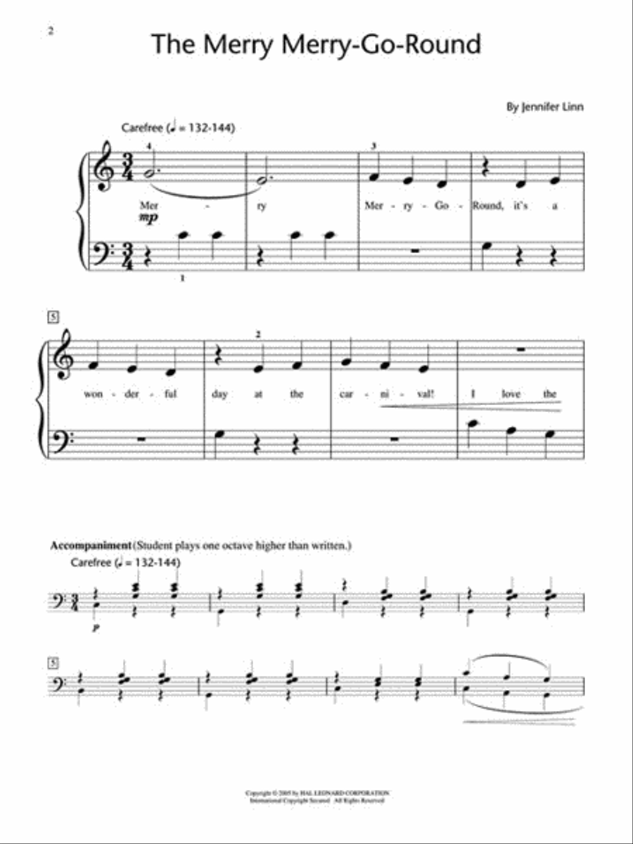 The Merry Merry-Go-Round Piano Method scores gallery preview page 2