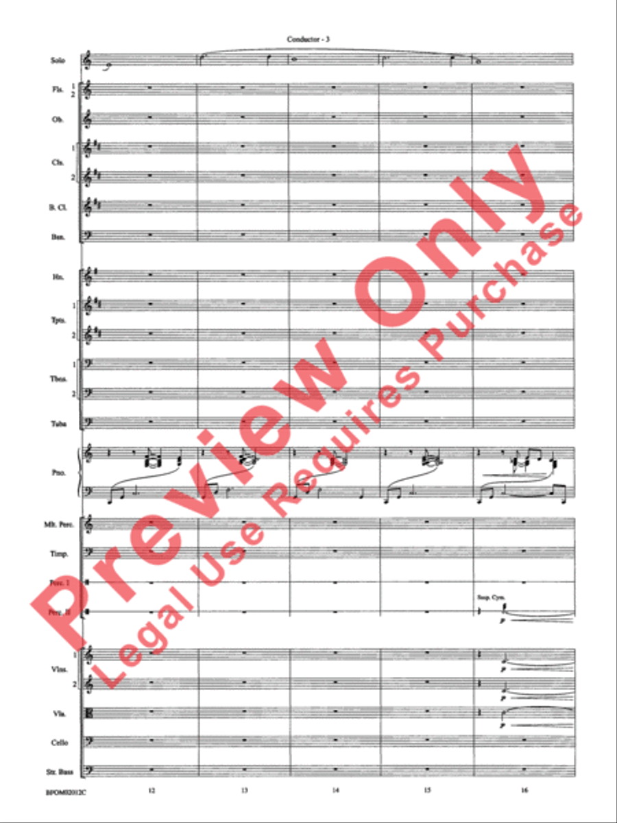 All Is Calm (Based on Silent Night) Full Orchestra scores gallery preview page 6