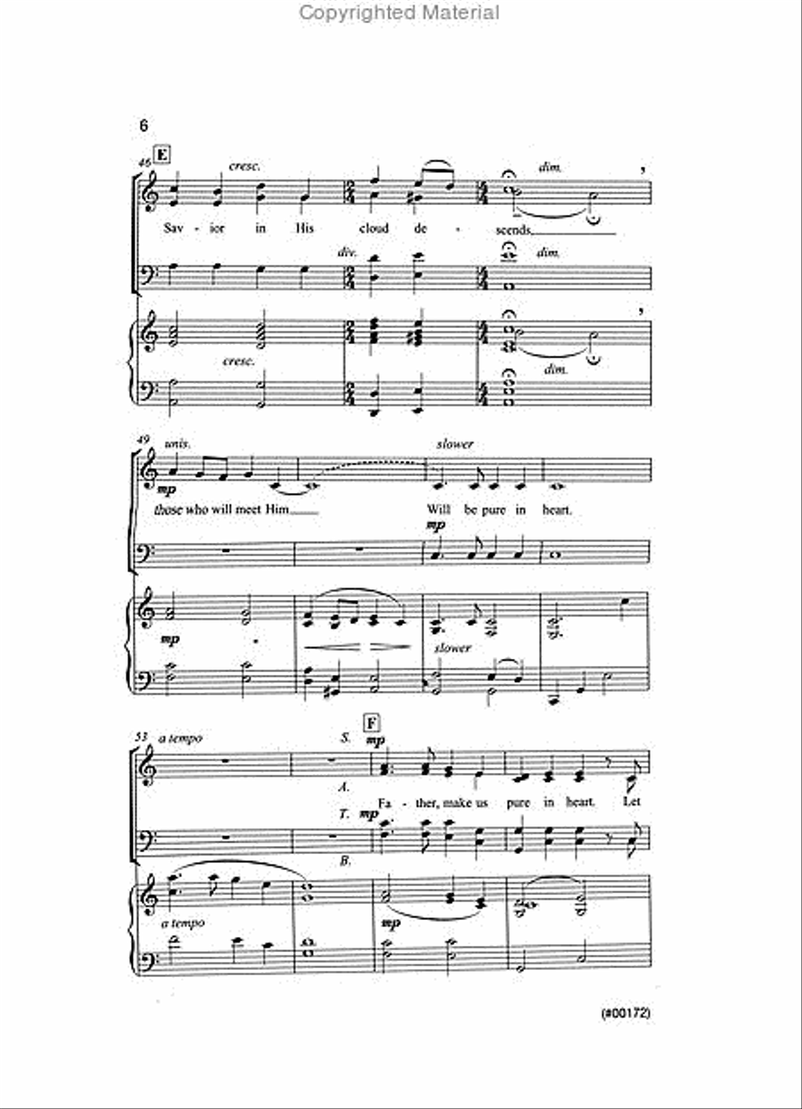 The Pure in Heart - SATB 4-Part scores gallery preview page 3