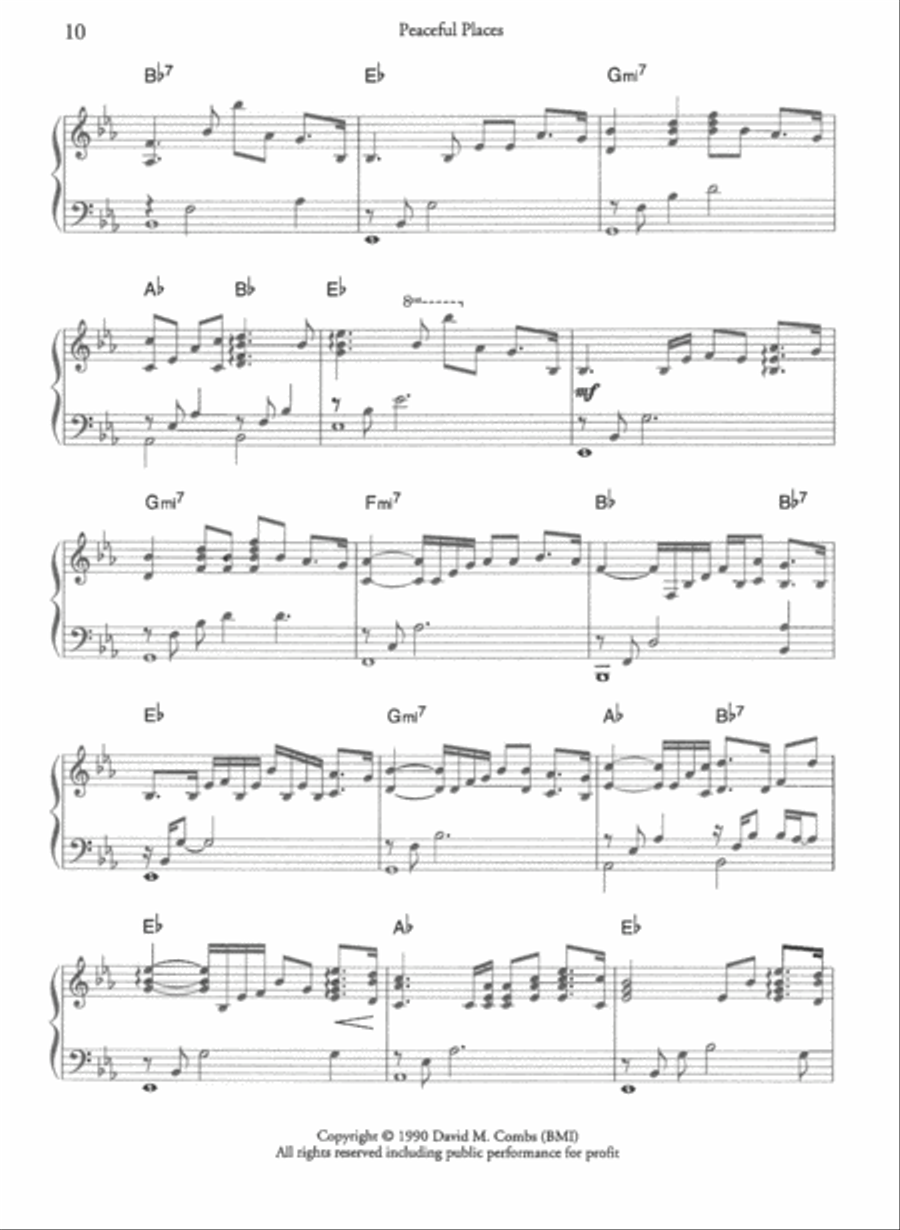 Peaceful Places Piano Solo scores gallery preview page 2