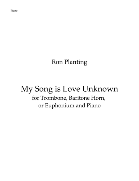 My Song Is Love Unknown - for Trombone, Baritone Horn, or Euphonium and Piano image number null
