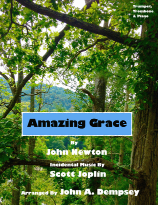 Book cover for Amazing Grace / The Entertainer (Trio for Trumpet, Trombone and Piano)