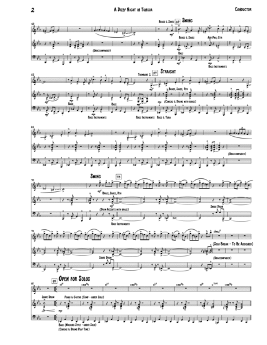 A Night In Tunisia Jazz Ensemble scores gallery preview page 2