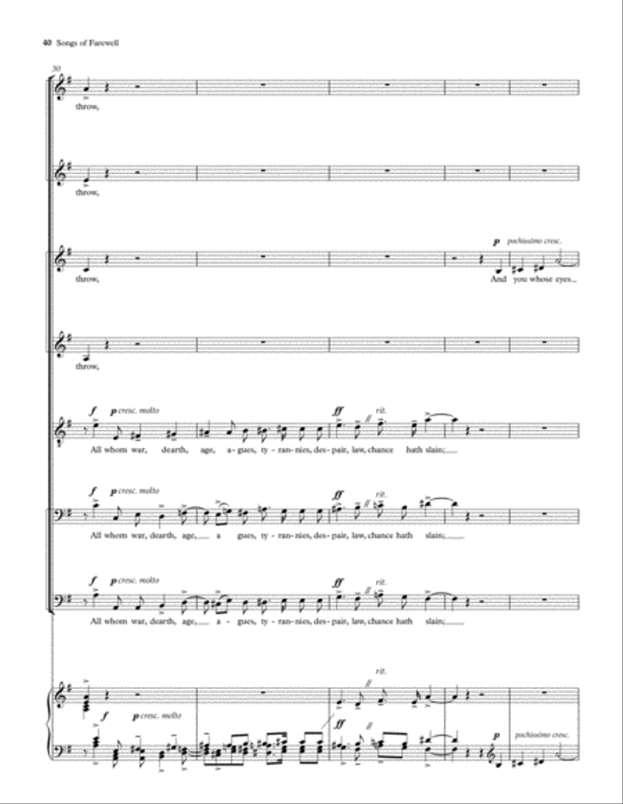 Songs of Farewell Divisi scores gallery preview page 41