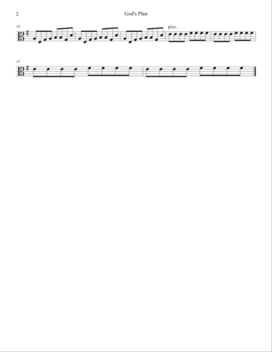 God's Plan String Quartet scores gallery preview page 6
