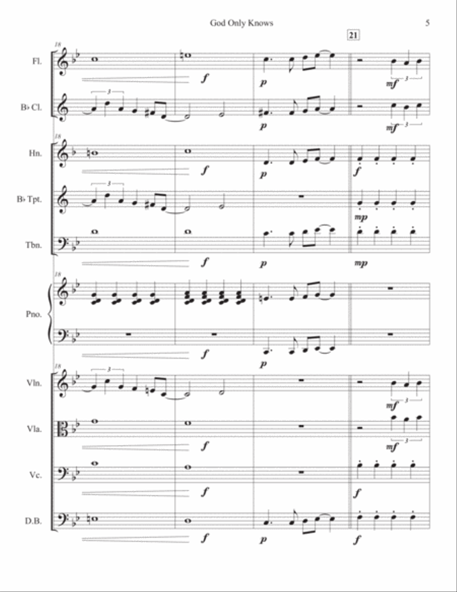 God Only Knows Chamber Orchestra scores gallery preview page 5