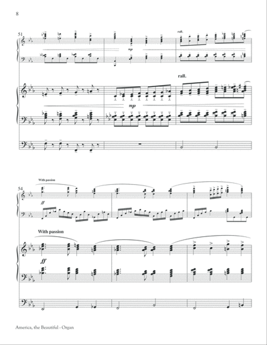 America, the Beautiful America, the Beautiful Choir scores gallery preview page 8