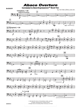 Abaco Overture: Bassoon