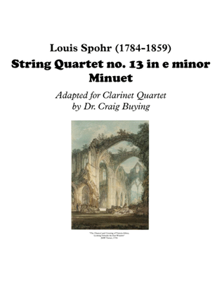 Spohr: Minuet from String Quartet no. 13 for Clarinet Quartet