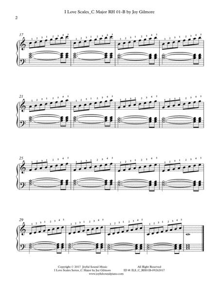 I Love Scales in C Major for the Right Hand Exercise 01 image number null