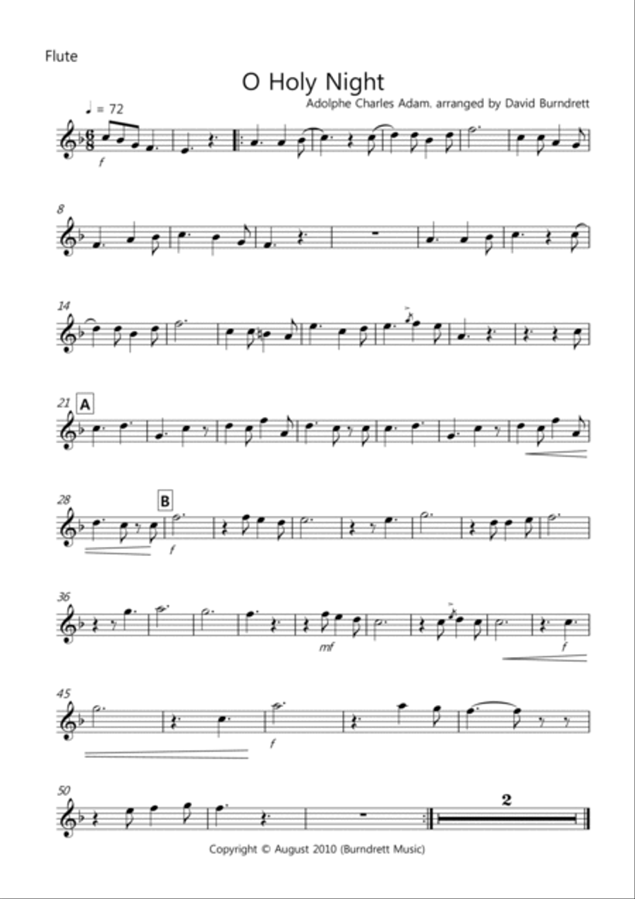 O Holy Night for Wind Quintet Woodwind Quintet scores gallery preview page 3