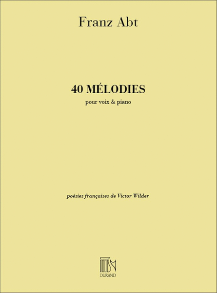 40 Melodies Voix Elevees-Piano